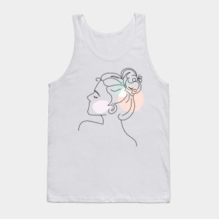 abstract lady, line art woman Tank Top